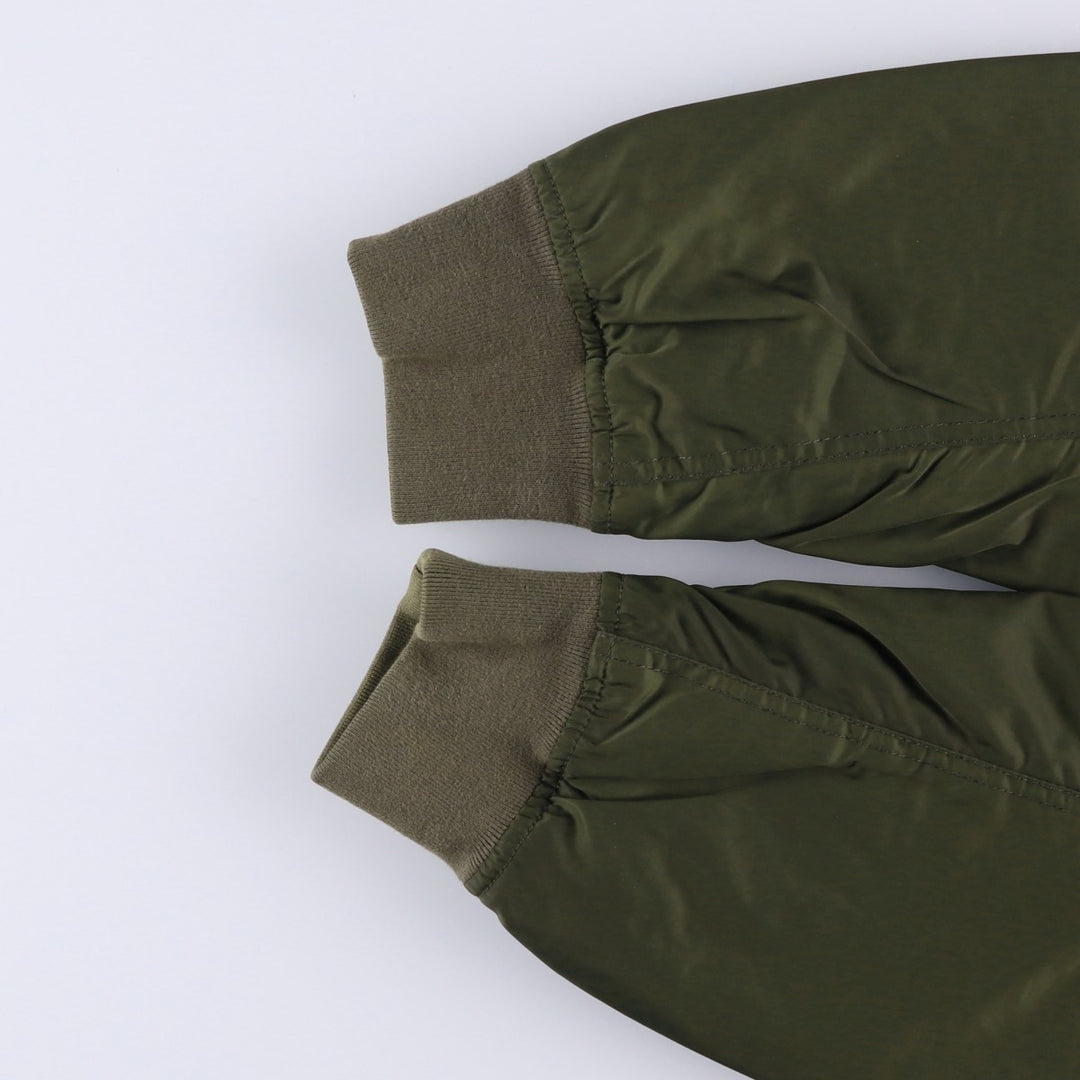 Abercrombie and Fitch MA-1 type padded military flight jacket, men's size XL. polyester Khaki type Vintage Second Hand