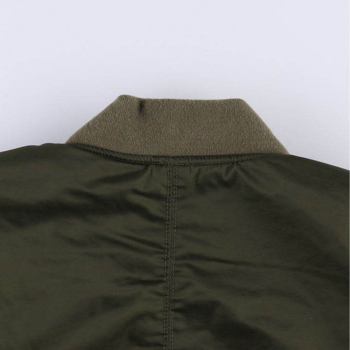 Abercrombie and Fitch MA-1 type padded military flight jacket, men's size XL. polyester Khaki type Vintage Second Hand