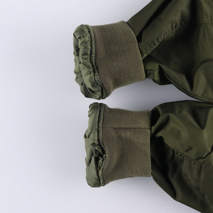 Abercrombie and Fitch MA-1 type padded military flight jacket, men's size XL. polyester Khaki type Vintage Second Hand