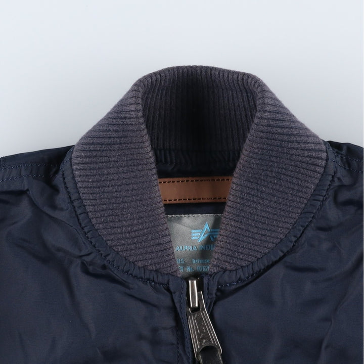 Civilian Alpha ALPHA Military Flight Jacket, Women's Size S (equivalent) Nylon navy blue type Vintage Second Hand