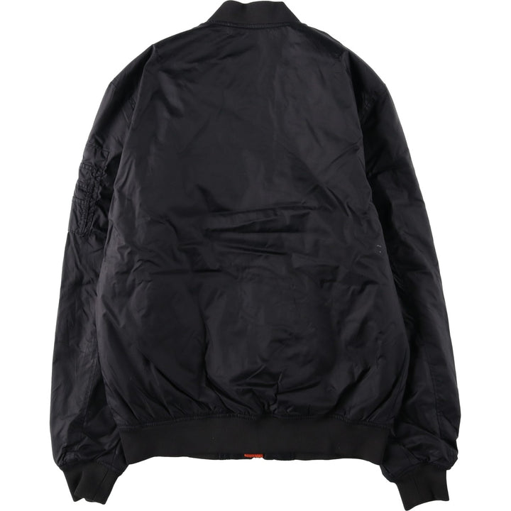 Civilian SCHOTT CWU-R Type Padded Military Flight Jacket, Men's Size Small Nylon black type Vintage Second Hand