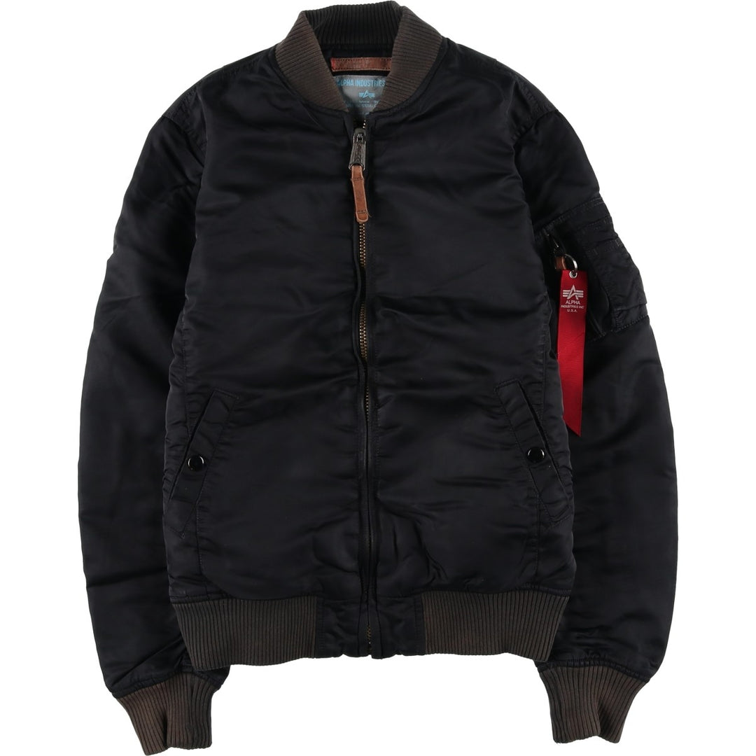 Alpha Industries (ALPHA) Insulated Military Flight Jacket, Women's Size L (Civilian Item) Nylon black type Vintage Second Hand