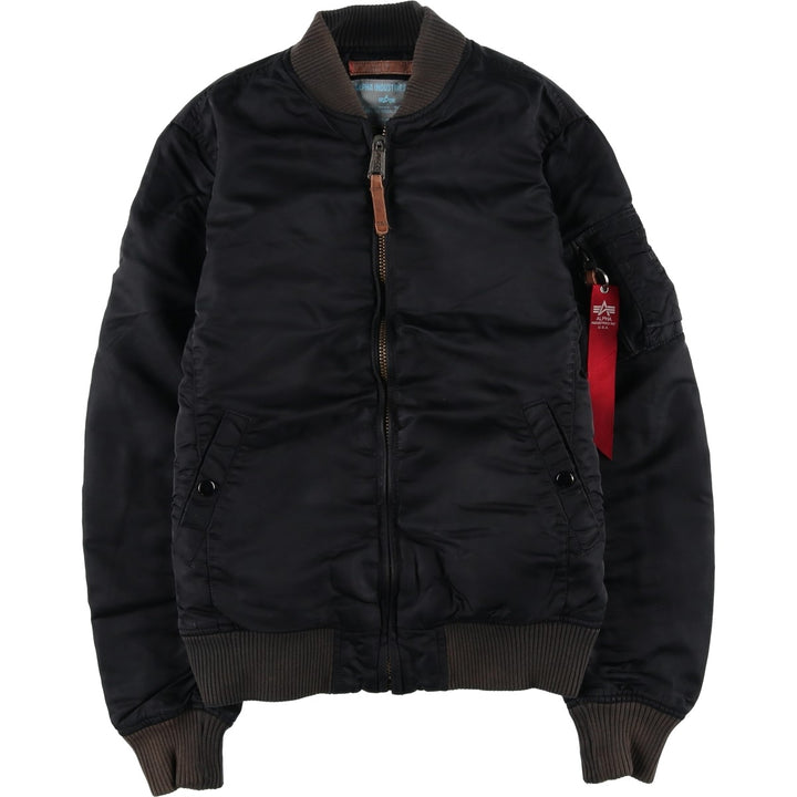 Alpha Industries (ALPHA) Insulated Military Flight Jacket, Women's Size L (Civilian Item) Nylon black type Vintage Second Hand