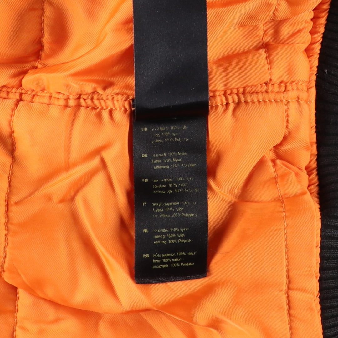Alpha Industries (ALPHA) Insulated Military Flight Jacket, Women's Size L (Civilian Item) Nylon black type Vintage Second Hand