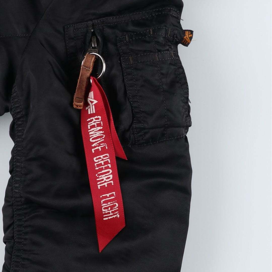 Alpha Industries (ALPHA) Insulated Military Flight Jacket, Women's Size L (Civilian Item) Nylon black type Vintage Second Hand