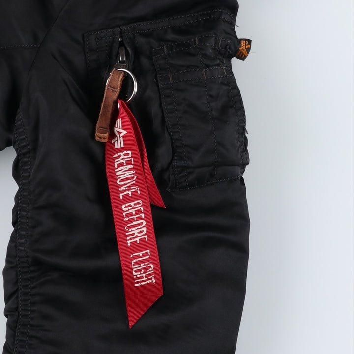Alpha Industries (ALPHA) Insulated Military Flight Jacket, Women's Size L (Civilian Item) Nylon black type Vintage Second Hand