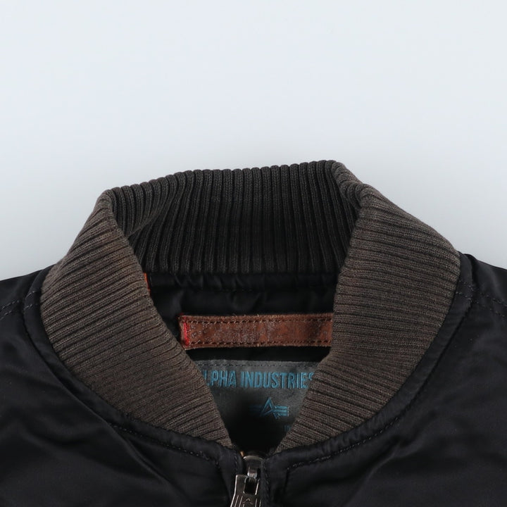 Alpha Industries (ALPHA) Insulated Military Flight Jacket, Women's Size L (Civilian Item) Nylon black type Vintage Second Hand