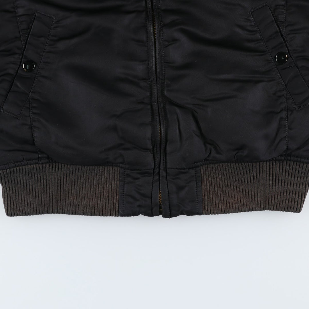 Alpha Industries (ALPHA) Insulated Military Flight Jacket, Women's Size L (Civilian Item) Nylon black type Vintage Second Hand