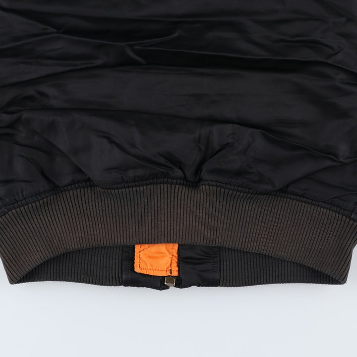 Alpha Industries (ALPHA) Insulated Military Flight Jacket, Women's Size L (Civilian Item) Nylon black type Vintage Second Hand