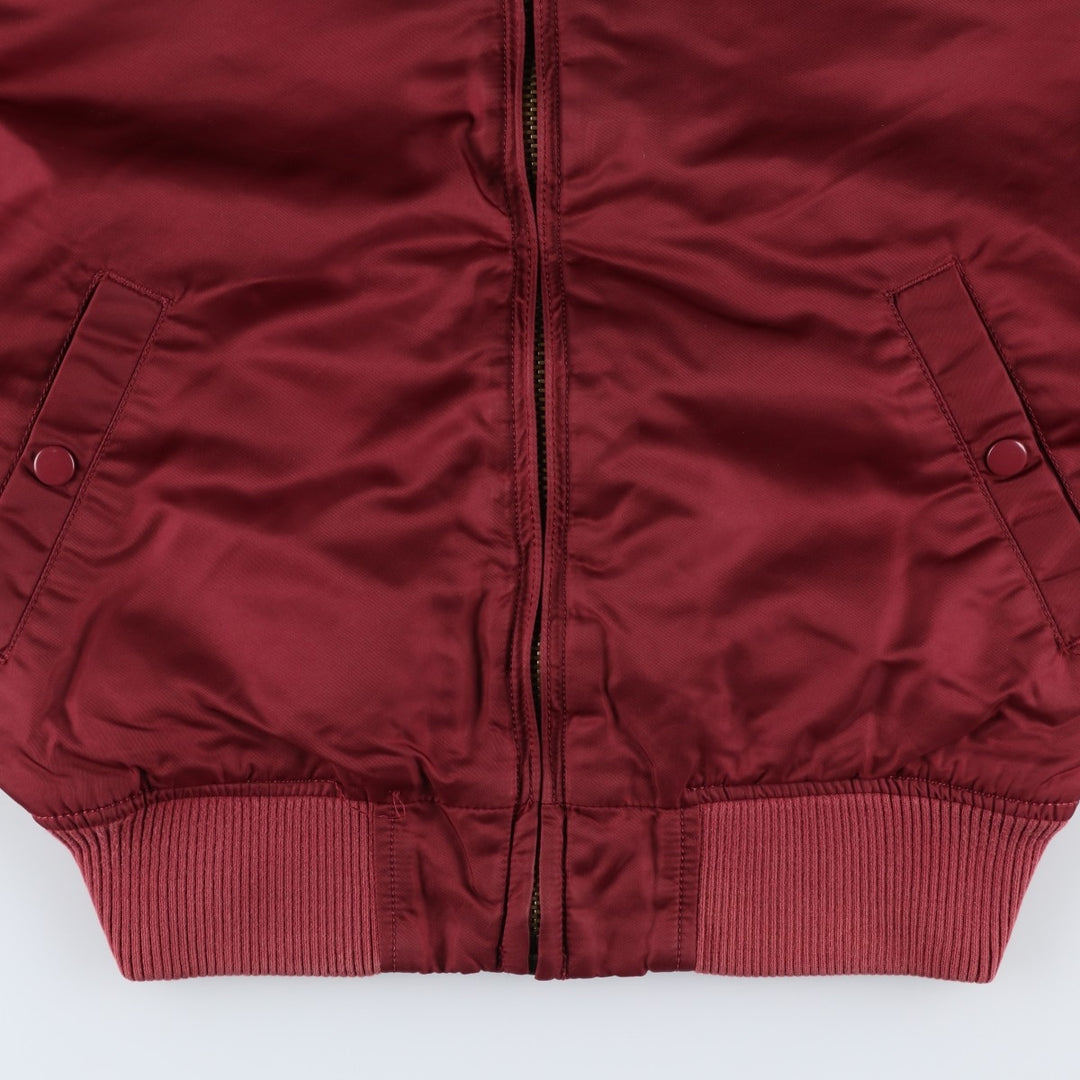 Civilian Alpha MA-1 style padded military flight jacket, men's size small Nylon burgundy type Vintage Second Hand