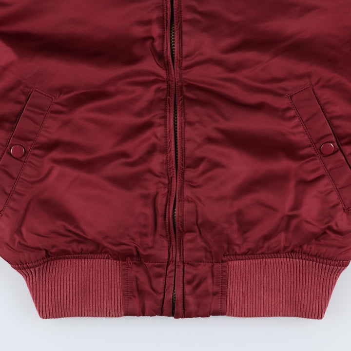 Civilian Alpha MA-1 style padded military flight jacket, men's size small Nylon burgundy type Vintage Second Hand