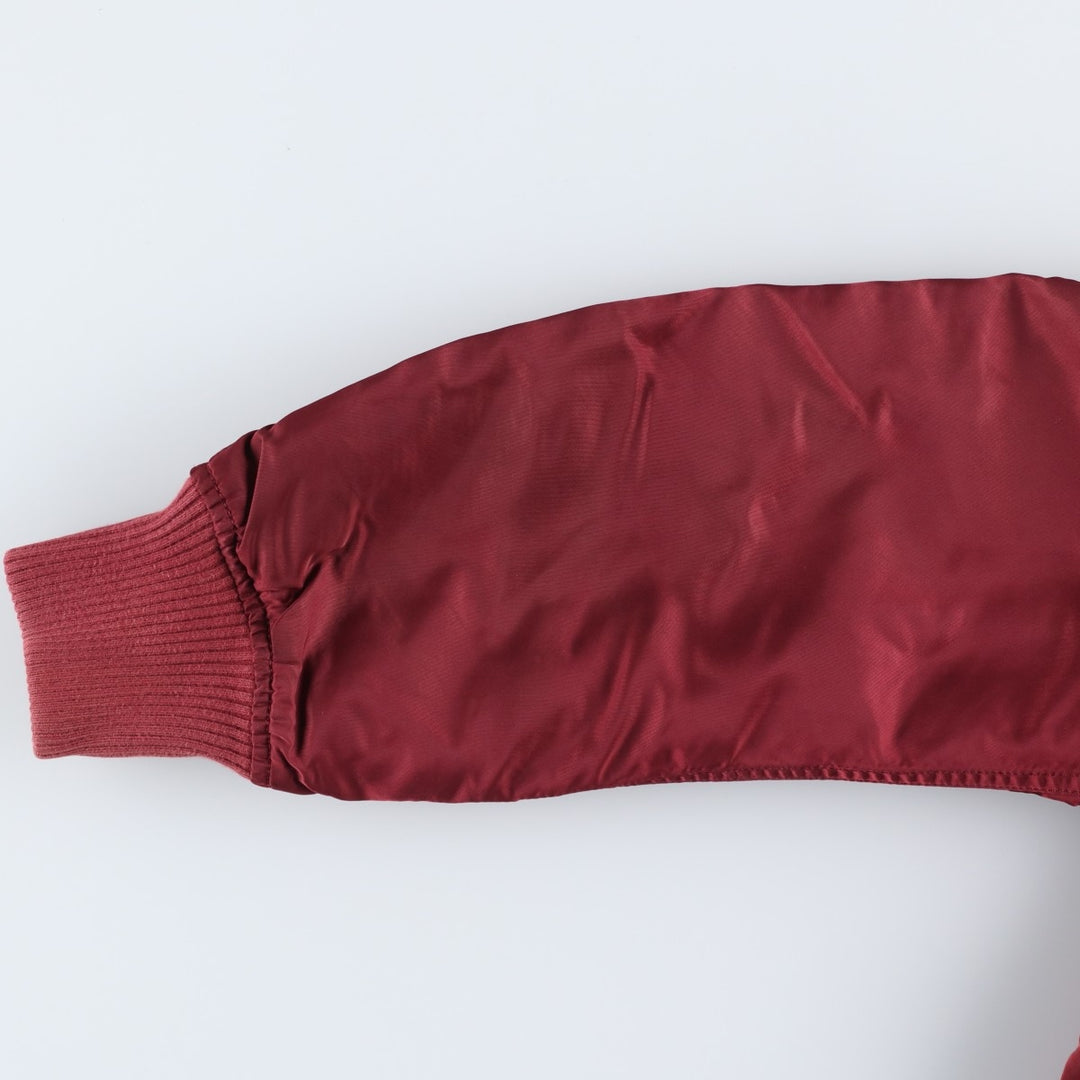 Civilian Alpha MA-1 style padded military flight jacket, men's size small Nylon burgundy type Vintage Second Hand
