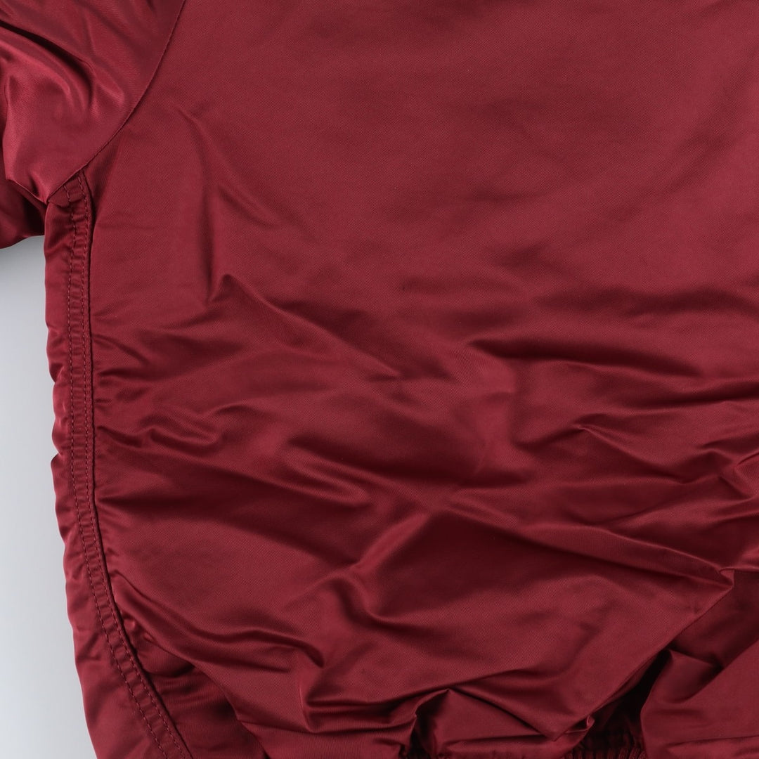 Civilian Alpha MA-1 style padded military flight jacket, men's size small Nylon burgundy type Vintage Second Hand