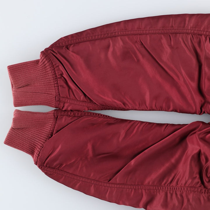 Civilian Alpha MA-1 style padded military flight jacket, men's size small Nylon burgundy type Vintage Second Hand