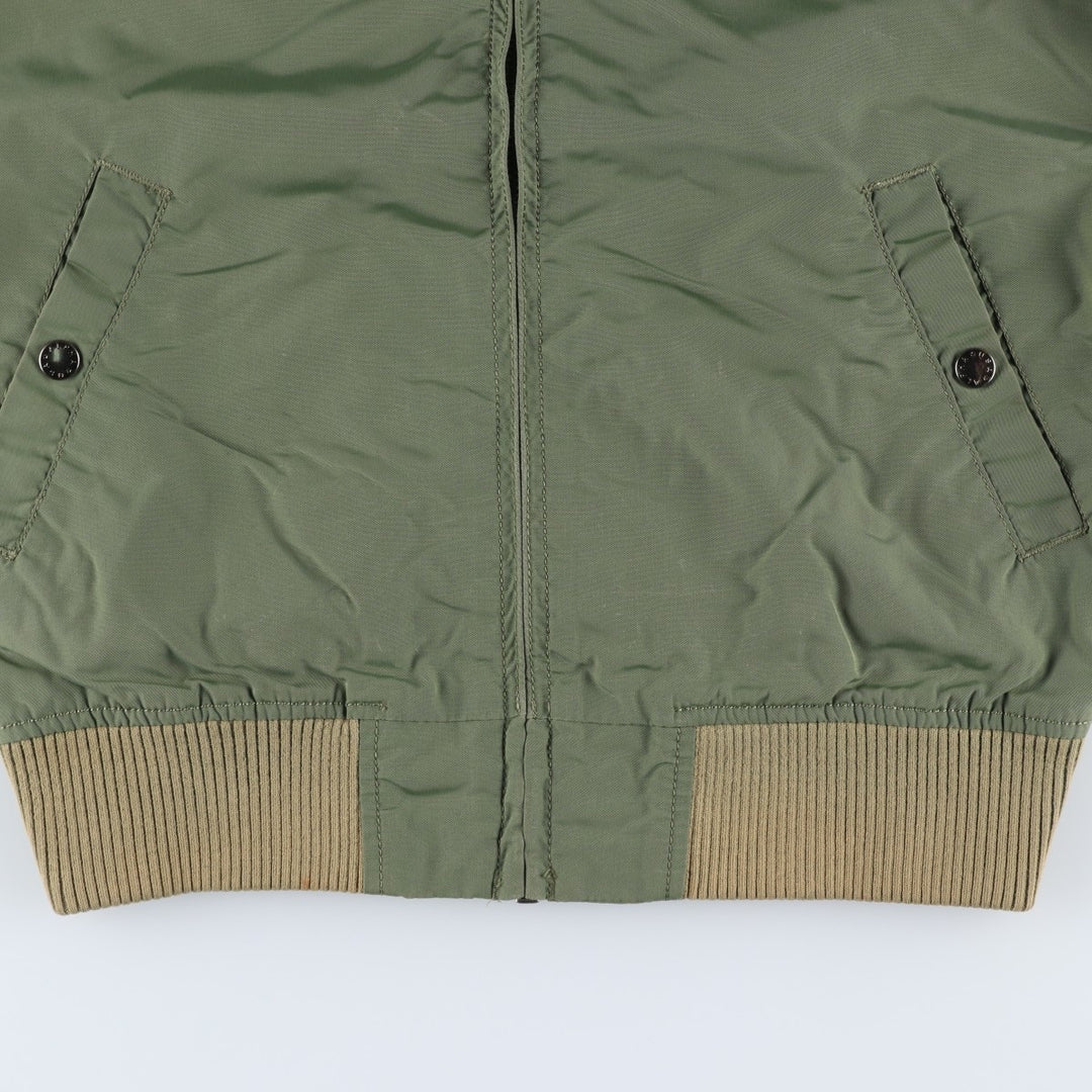 Civilian Alpha MA-1 Military Flight Jacket, Men's Size Small Nylon Khaki type Vintage Second Hand