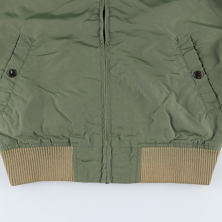 Civilian Alpha MA-1 Military Flight Jacket, Men's Size Small Nylon Khaki type Vintage Second Hand