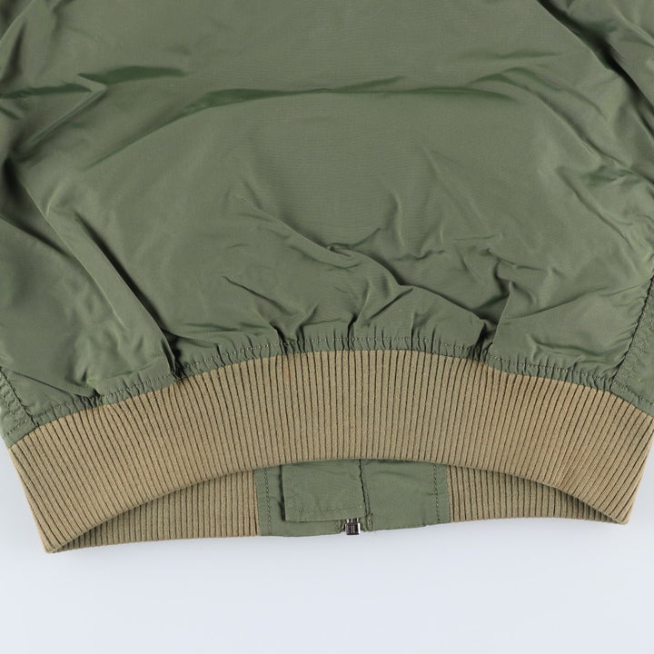 Civilian Alpha MA-1 Military Flight Jacket, Men's Size Small Nylon Khaki type Vintage Second Hand