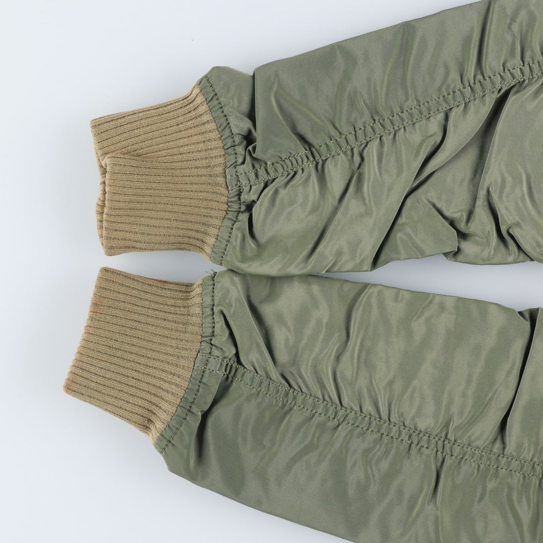 Civilian Alpha MA-1 Military Flight Jacket, Men's Size Small Nylon Khaki type Vintage Second Hand