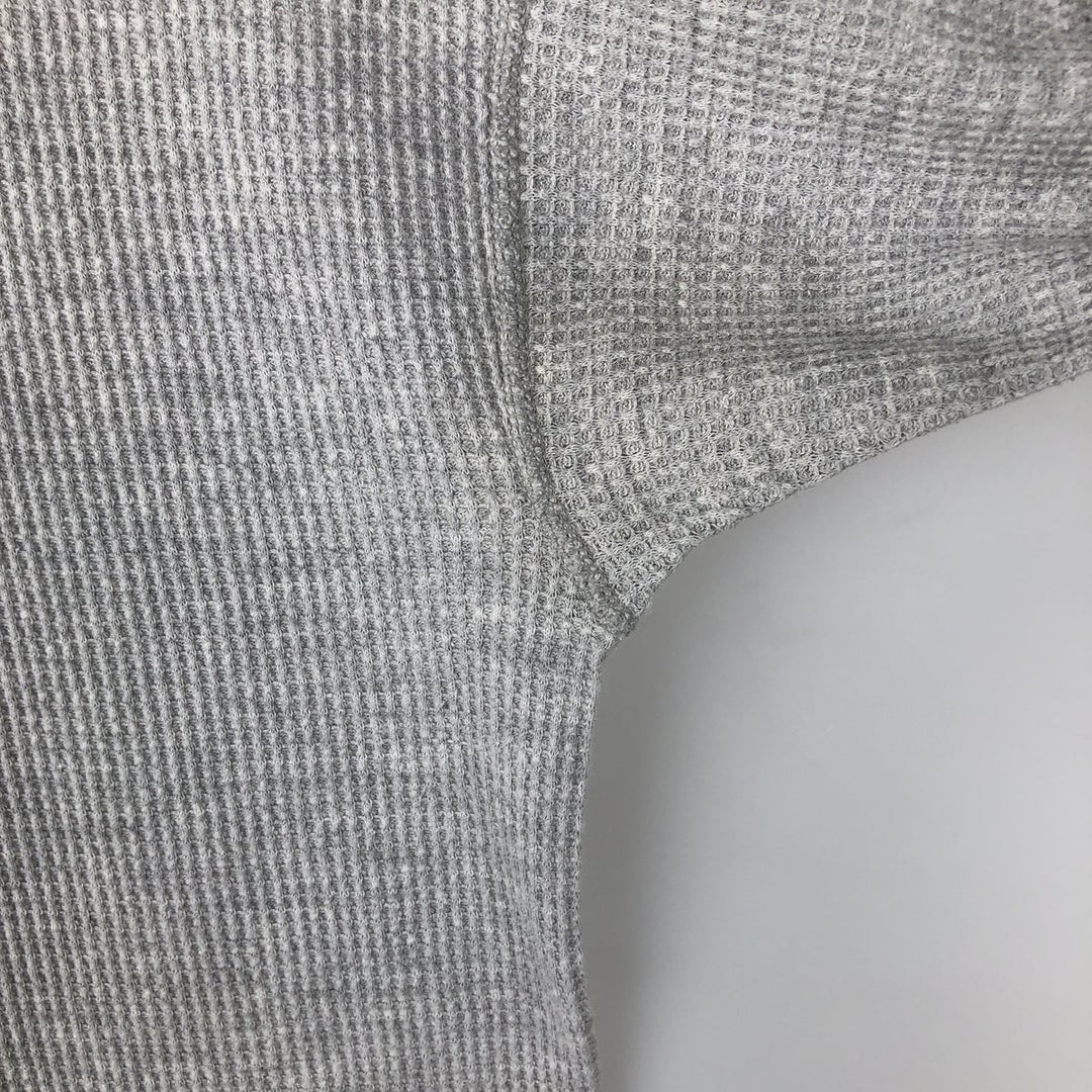 JOHN HENRY Thermal Long-Sleeve T-Shirt, Waffle Knit, Made in USA, Men's Size L (equivalent) polyester gray type Vintage Second Hand