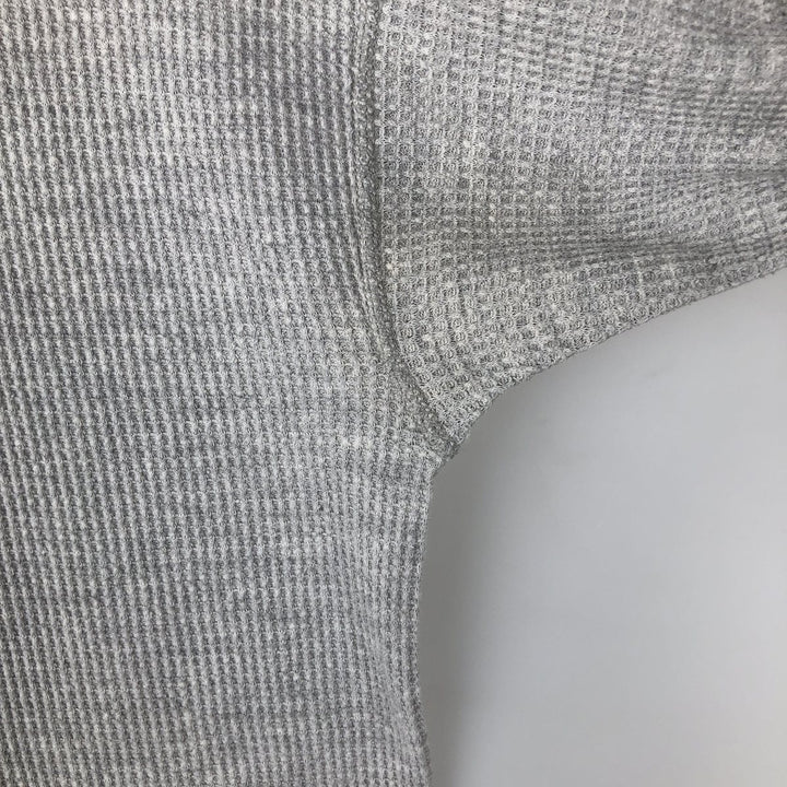 JOHN HENRY Thermal Long-Sleeve T-Shirt, Waffle Knit, Made in USA, Men's Size L (equivalent) polyester gray type Vintage Second Hand