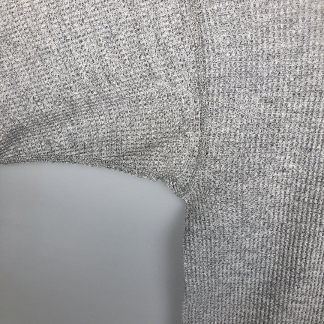JOHN HENRY Thermal Long-Sleeve T-Shirt, Waffle Knit, Made in USA, Men's Size L (equivalent) polyester gray type Vintage Second Hand