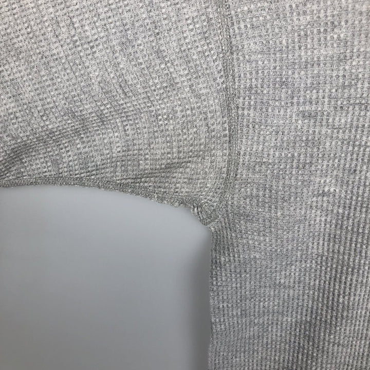 JOHN HENRY Thermal Long-Sleeve T-Shirt, Waffle Knit, Made in USA, Men's Size L (equivalent) polyester gray type Vintage Second Hand
