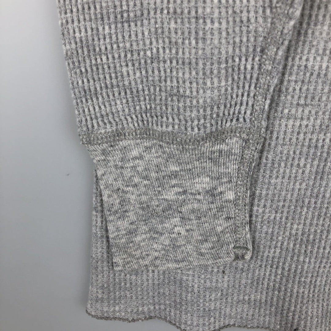 JOHN HENRY Thermal Long-Sleeve T-Shirt, Waffle Knit, Made in USA, Men's Size L (equivalent) polyester gray type Vintage Second Hand
