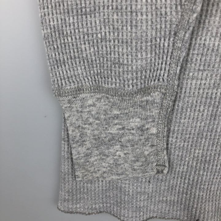 JOHN HENRY Thermal Long-Sleeve T-Shirt, Waffle Knit, Made in USA, Men's Size L (equivalent) polyester gray type Vintage Second Hand