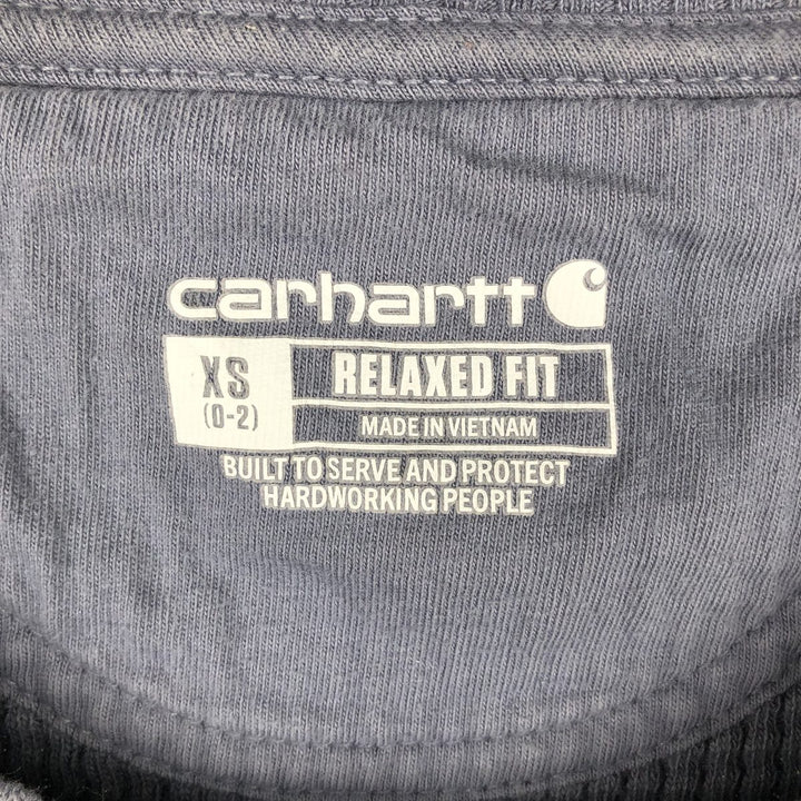 Carhartt Relaxed Fit Thermal Long-Sleeve T-Shirt, Waffle Pattern, Women's Size XS (equivalent) cotton blue type Vintage Second Hand