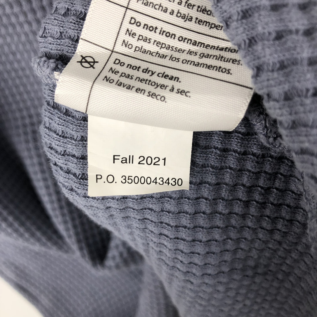 Carhartt Relaxed Fit Thermal Long-Sleeve T-Shirt, Waffle Pattern, Women's Size XS (equivalent) cotton blue type Vintage Second Hand