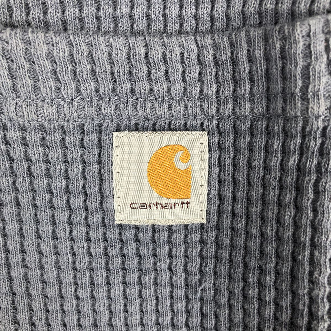Carhartt Relaxed Fit Thermal Long-Sleeve T-Shirt, Waffle Pattern, Women's Size XS (equivalent) cotton blue type Vintage Second Hand
