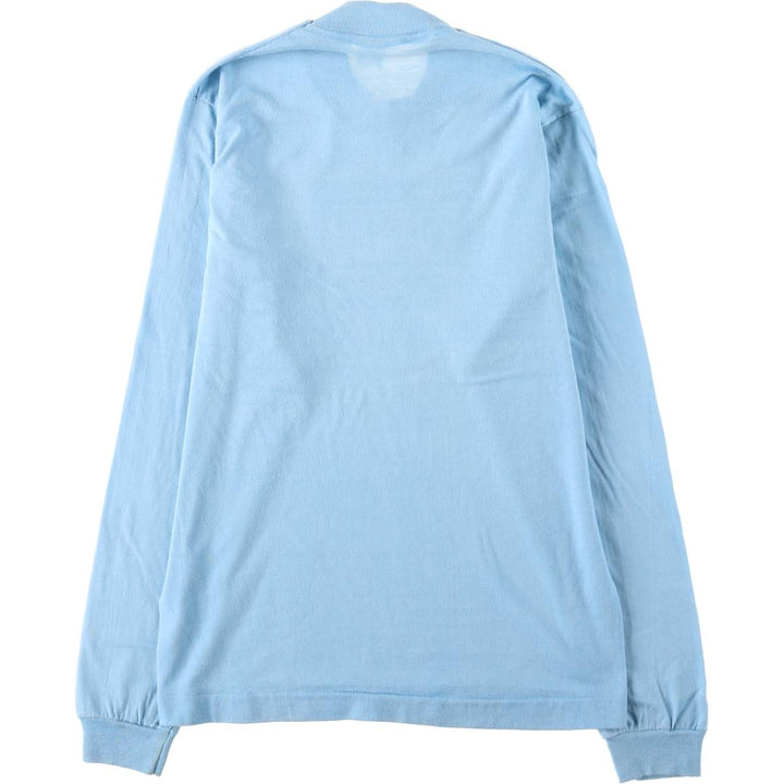 80'S Screen Stars Long-Sleeve T-Shirt, Made in USA, Women's Size M (Equivalent), Vintage cotton Blue type light blue Vintage Second Hand