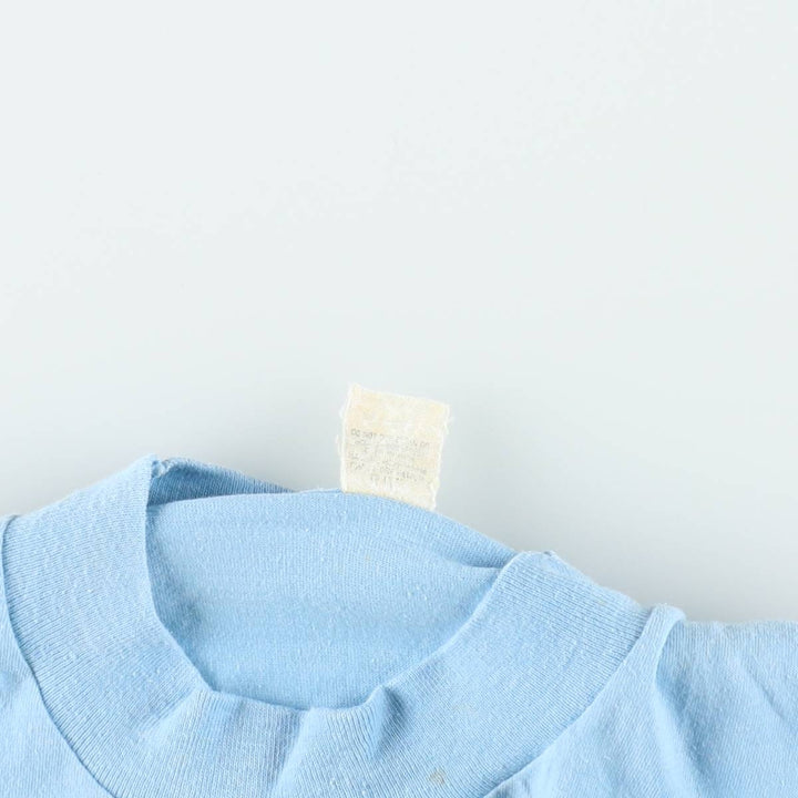 80'S Screen Stars Long-Sleeve T-Shirt, Made in USA, Women's Size M (Equivalent), Vintage cotton Blue type light blue Vintage Second Hand