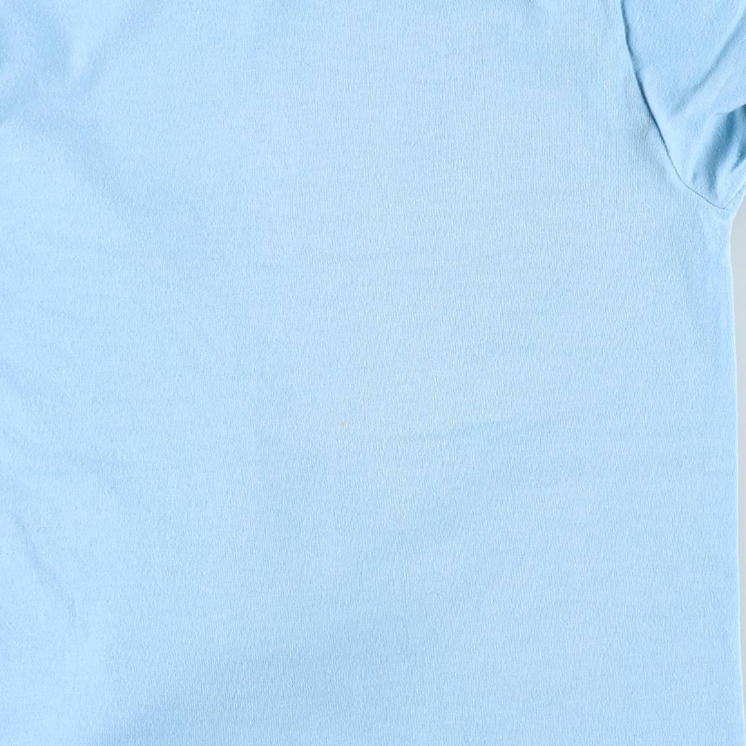 80'S Screen Stars Long-Sleeve T-Shirt, Made in USA, Women's Size M (Equivalent), Vintage cotton Blue type light blue Vintage Second Hand