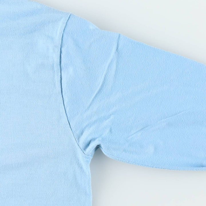 80'S Screen Stars Long-Sleeve T-Shirt, Made in USA, Women's Size M (Equivalent), Vintage cotton Blue type light blue Vintage Second Hand