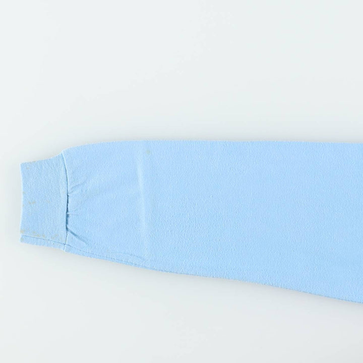 80'S Screen Stars Long-Sleeve T-Shirt, Made in USA, Women's Size M (Equivalent), Vintage cotton Blue type light blue Vintage Second Hand