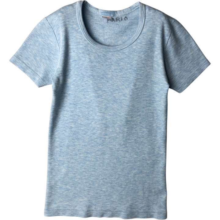 Abanderado plain t-shirt, men's size L equivalent, vintage. acrylic Blue type light blue Vintage Second Hand