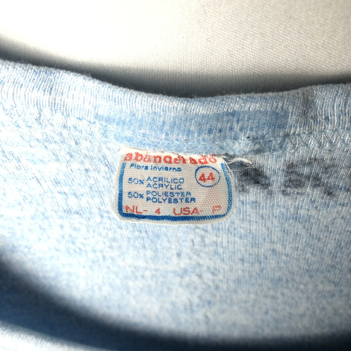 Abanderado plain t-shirt, men's size L equivalent, vintage. acrylic Blue type light blue Vintage Second Hand