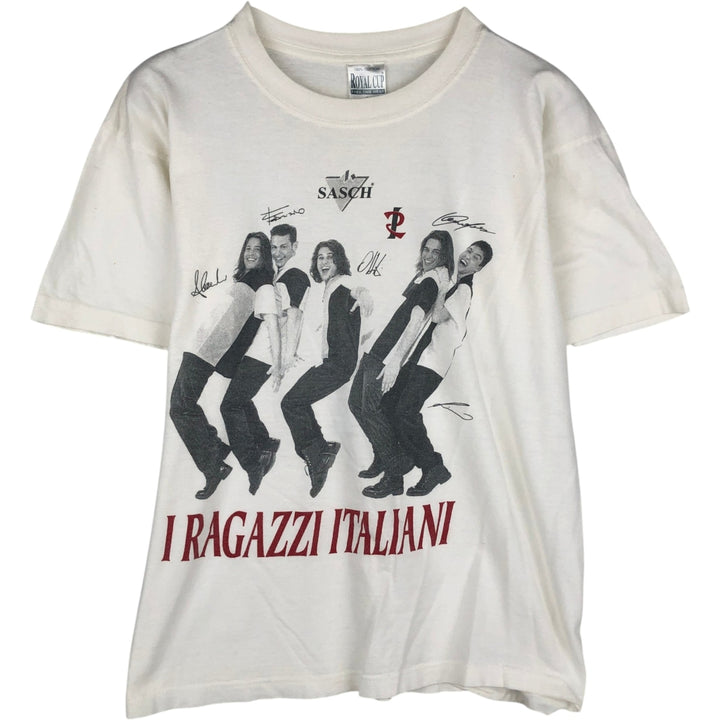 ROYAL CUP I RAGAZZI ITALIANI Band T-shirt (Women's Size S) cotton white type Vintage Second Hand