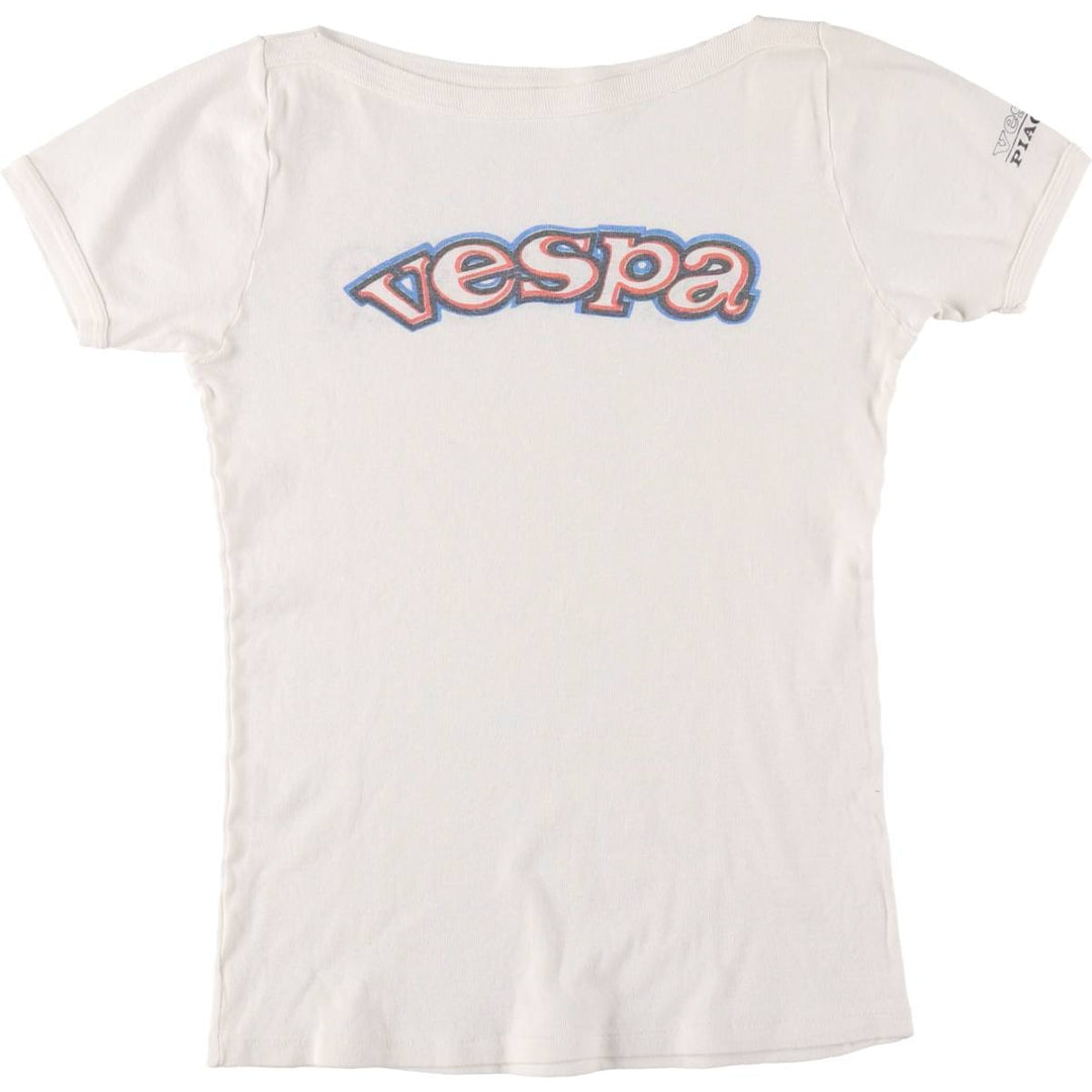 Vespa advertising T-shirt, women's size S (approx.), vintage. unclear white type Vintage Second Hand