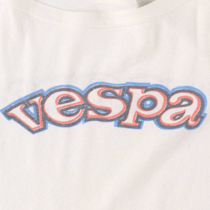 Vespa advertising T-shirt, women's size S (approx.), vintage. unclear white type Vintage Second Hand