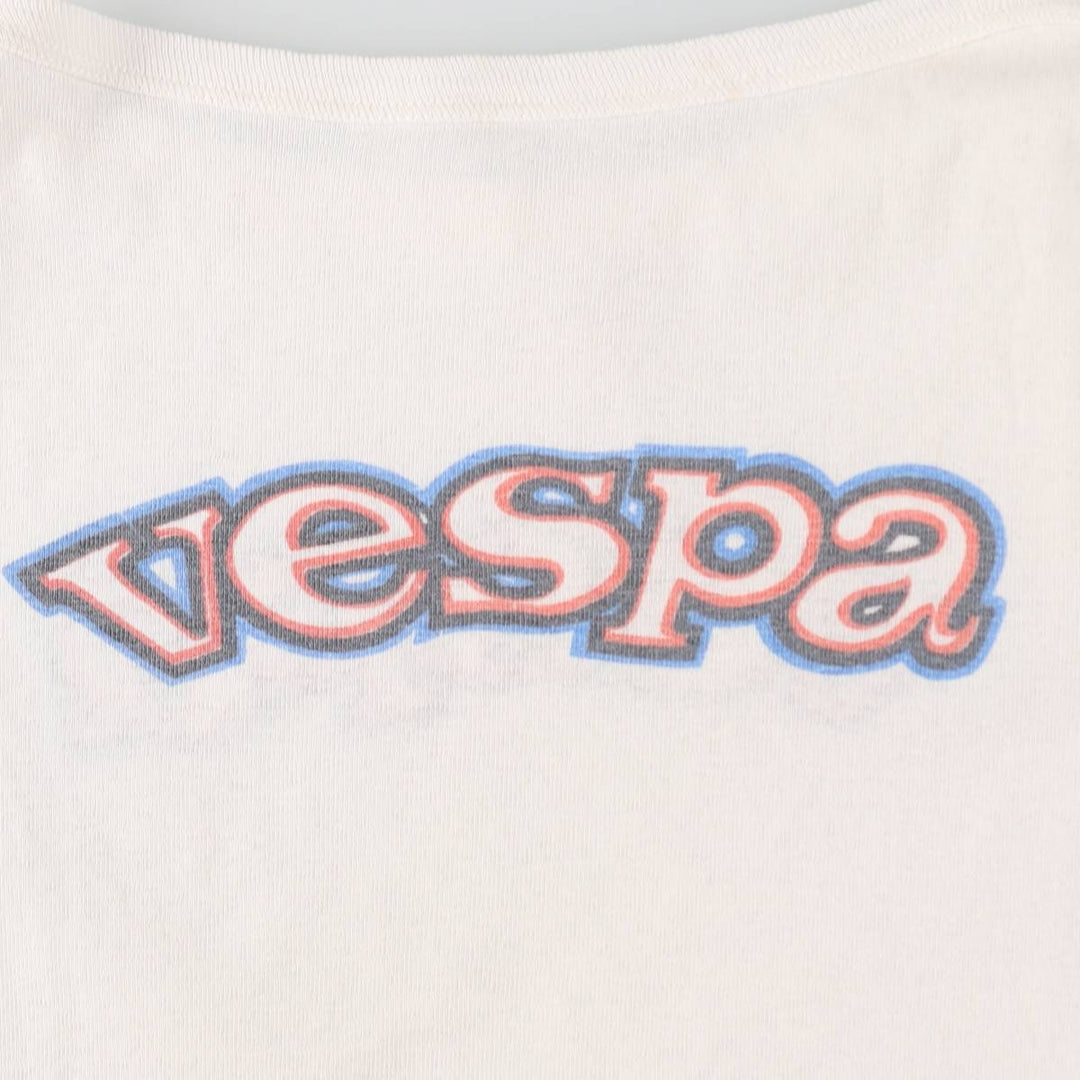 Vespa advertising T-shirt, women's size S (approx.), vintage. unclear white type Vintage Second Hand