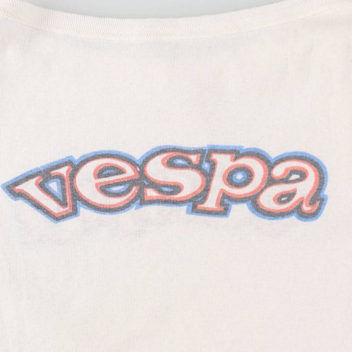 Vespa advertising T-shirt, women's size S (approx.), vintage. unclear white type Vintage Second Hand