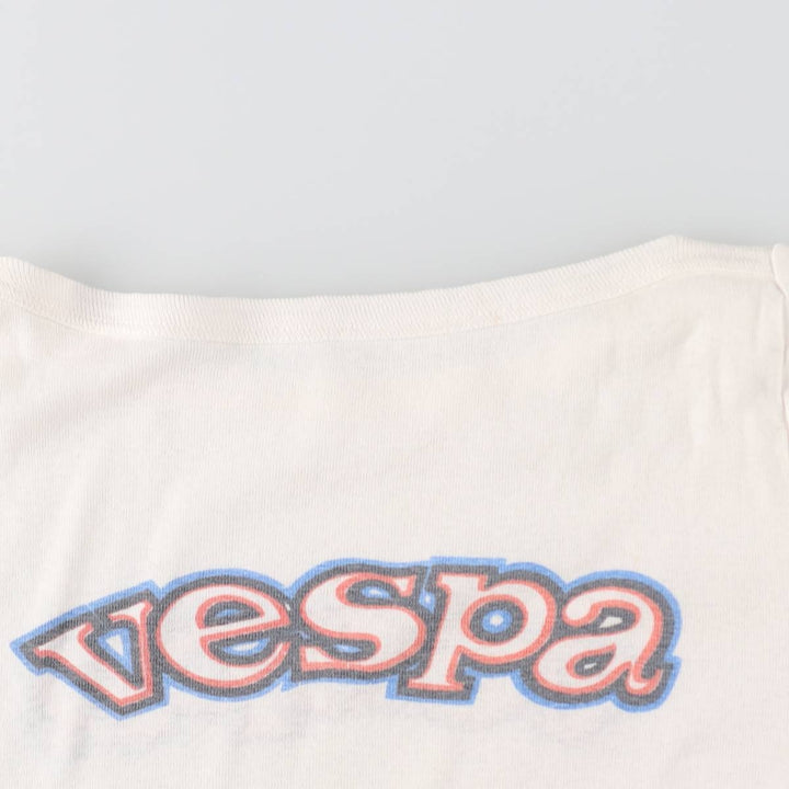 Vespa advertising T-shirt, women's size S (approx.), vintage. unclear white type Vintage Second Hand