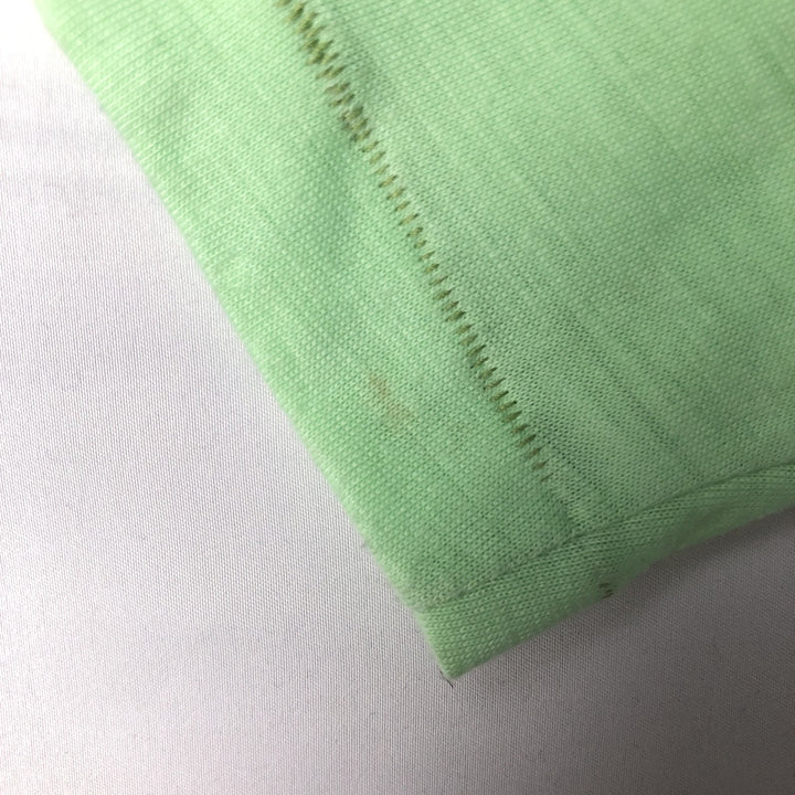 70'S SPRUCE Print T-Shirt, Made in USA, Men's Size S (Equivalent), Vintage polyester Mint green Vintage Second Hand