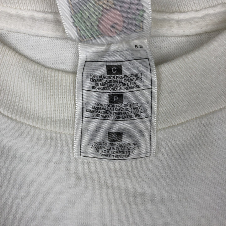 2000'S Fruit of the Loom printed T-shirt, women's size S (approx.) cotton white type Vintage Second Hand