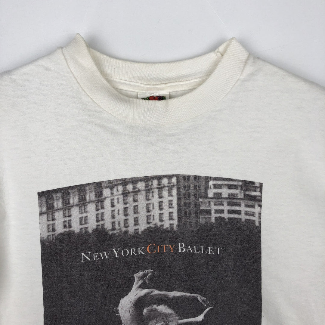 2000'S Fruit of the Loom printed T-shirt, women's size S (approx.) cotton white type Vintage Second Hand