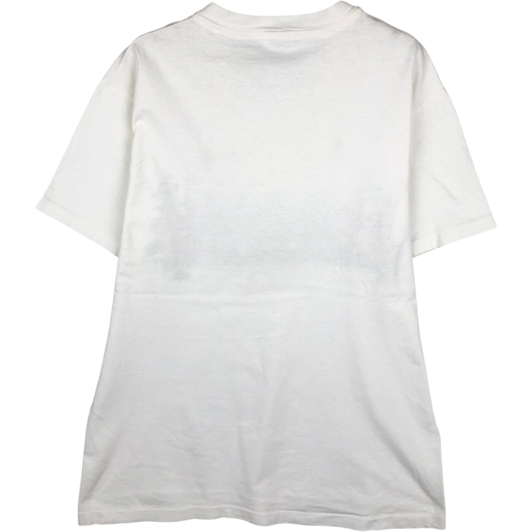 90'S Hanes BEEFY-T Floral Print T-Shirt, Women's Size M (approx.), Vintage cotton white type Vintage Second Hand