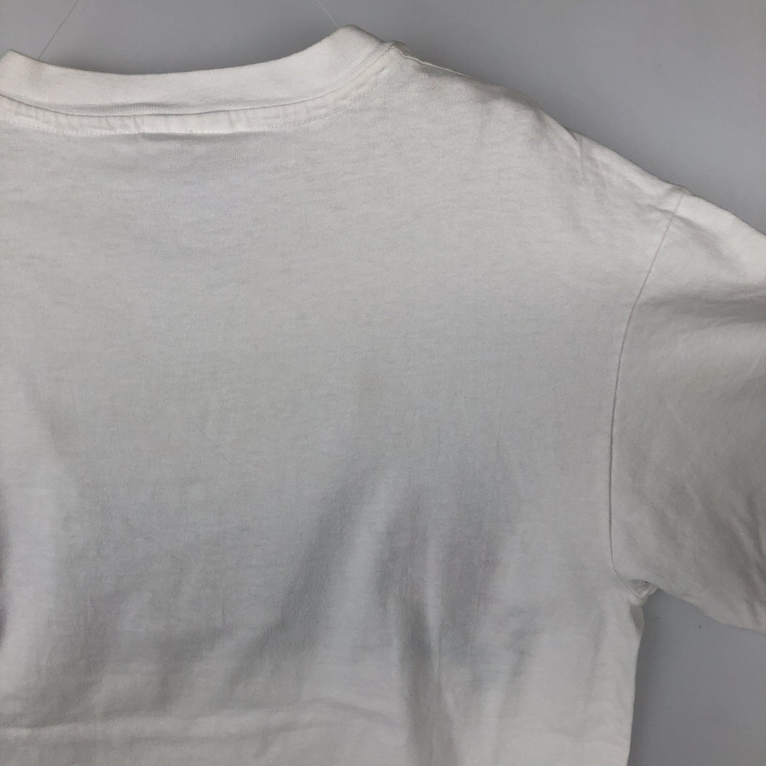 90'S Hanes BEEFY-T Floral Print T-Shirt, Women's Size M (approx.), Vintage cotton white type Vintage Second Hand
