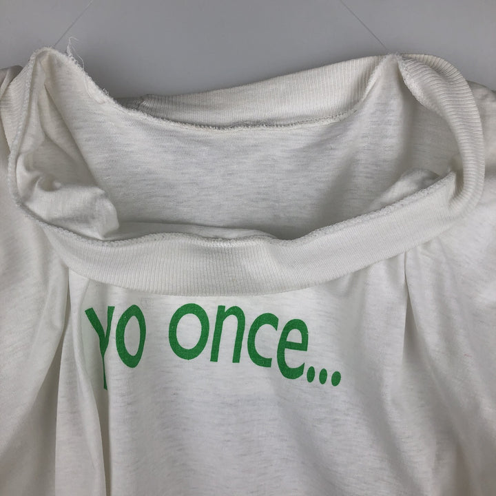 1990'S Seville World Expo Spanish Association for the Blind ONCE Print T-Shirt Women's Size L (approx.) Vintage unclear white type Vintage Second Hand